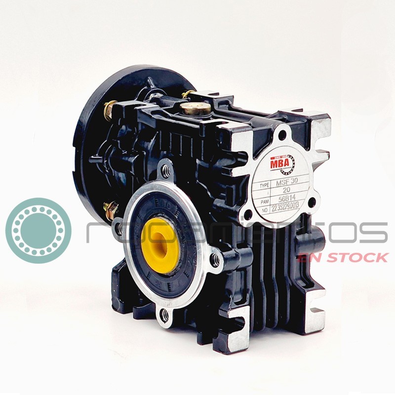 Reductor Sinfin corona MBA 050 Rel. 1/30, PAM 160-14, eje salida Ø24, para motor 71B5